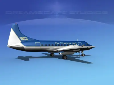 Convair CV-340 Air Charter Intl 3D model