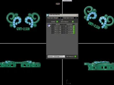 FASHION EARING 3D model