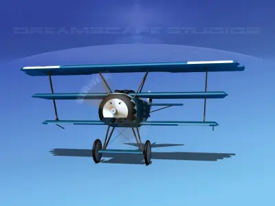Fokker DR-1 Triplane V10 3D model