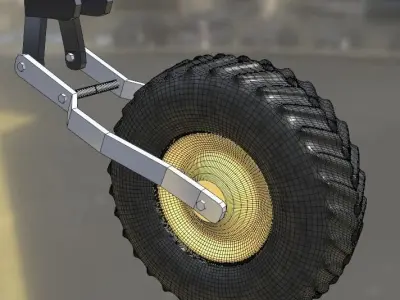 Framing vehicle tire Low-poly 3D model