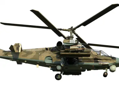 Ka-52 Attack helicopter 3D model