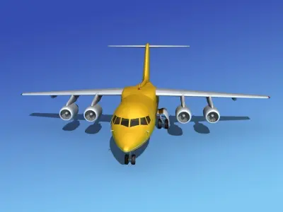 BAe 146-100 BAe Aircraft 3D model