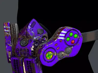 Gas mask helmet 3d model scifi Low-poly Low-poly 3D model