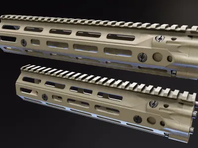 DD RIS III Handguard Low-poly 3D model