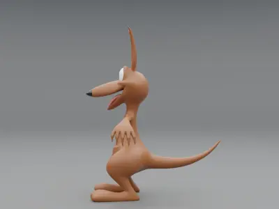 3D Kangaroo Cartoon 3D model