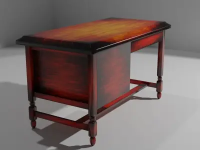 American Vintage Desk Free 3D model