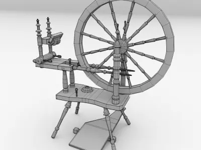 Spinning Wheel 3D model