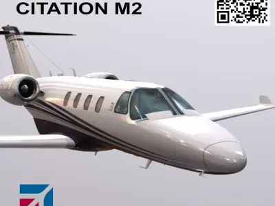 Cessna Citation M2 Low-poly 3D model