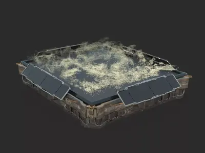 Future Sci-Fi Holographic Computer Map 3D model