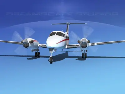 Beechcraft B200 GT King Air V08 3D model