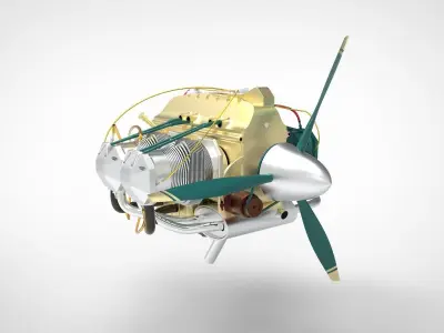 Airplane engine 3D model
