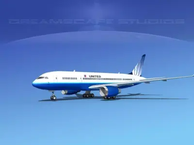 Boeing 787-8 United Airlines 3D model