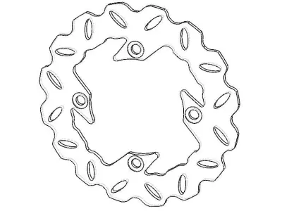 Arashi Rear Brake Disc Rotors 3D model