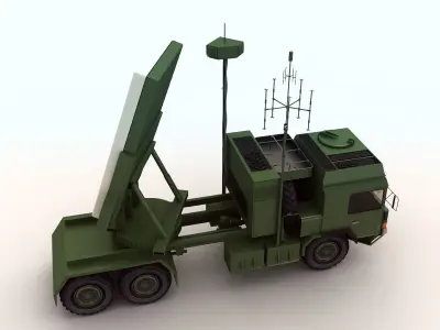 Military Surveillance Radar Truck 3D model