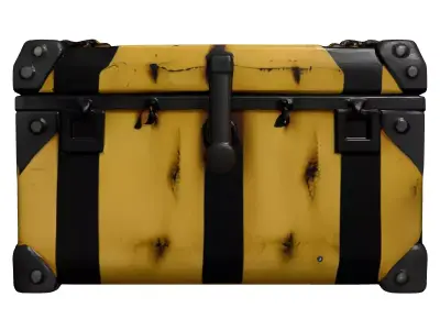 Yellow Black Industrial Crate 3D model