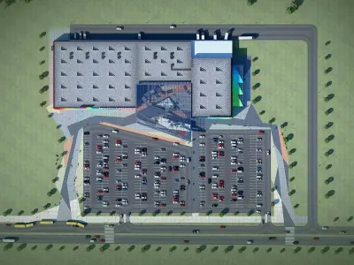 Shopping Mall 03 Low-poly 3D model