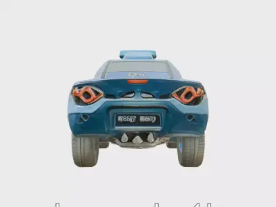 Sleek Modern Air Taxi Bubble Design Low-poly 3D model