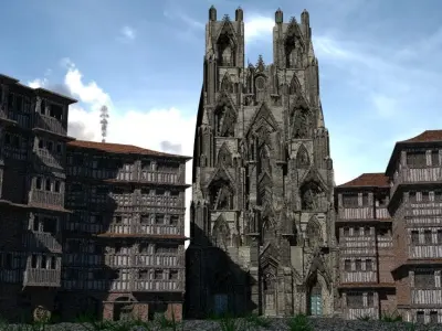 Victorian Gothic Facade 3D model