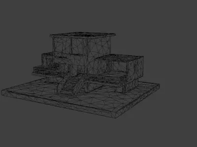 BROKEN HOUSE Free low-poly 3D model