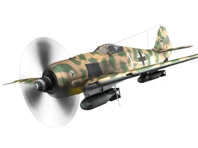 Focke Wulf - FW190 F8 - White 1 3D model
