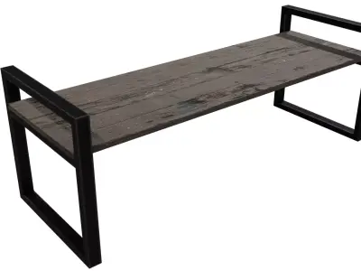 Public Bench  Low-poly 3D model purchase