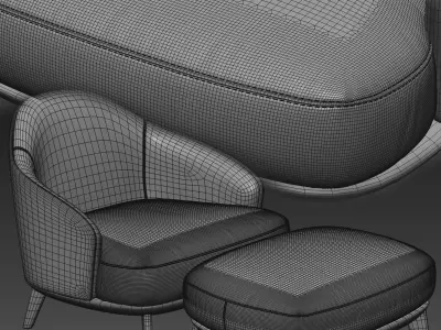 Leslie Armchair 3D model