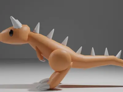 carnotaurus cute 3D model 3D model