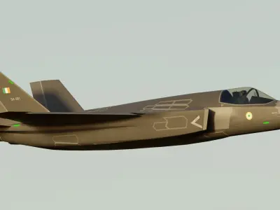 AMCA 5th Gen fighter aircraft 3D model