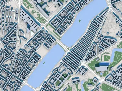 Part Of Copenhagen City Denmark 3D model