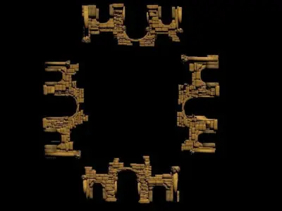 Palmyra Arch of Triumph Low-poly 3D model