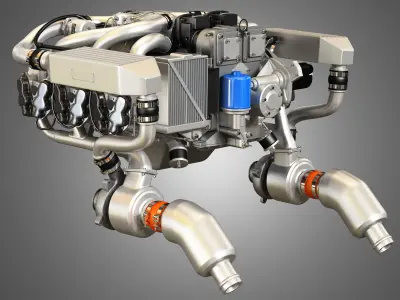 Continental IO 550 Aircraft Engine 3D model