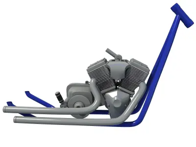 Motorcycle Bike Engine 3D model