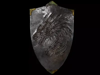 Metal shield free Free low-poly 3D model