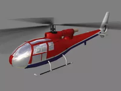 Gazelle V4 Helicopter Low-poly 3D model
