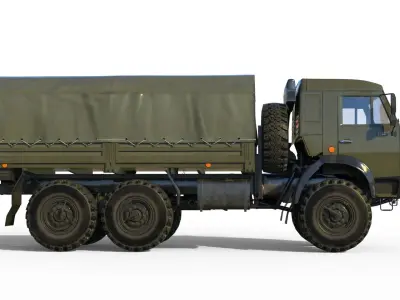 Kamaz 5350 General utility truck 3D model