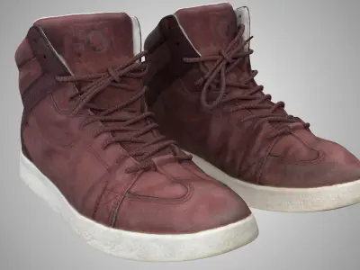 Old High Top Sneakers 3D model