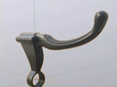 E-Scooter Brake Handle with procedural PBR material setup 3D model