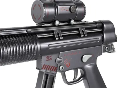 mp5 gun Low-poly 3D model