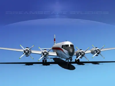 Douglas DC-7C Corporate 1 3D model