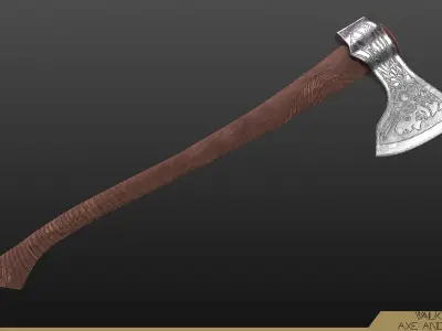 Viking Axe Low-poly 3D model