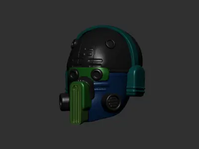 helmet high poly sculpt 3d printable  3D model 186