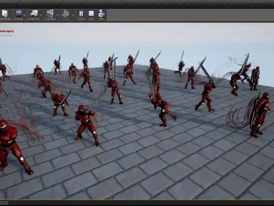 Destroyer Scifi  Low-poly 3D model