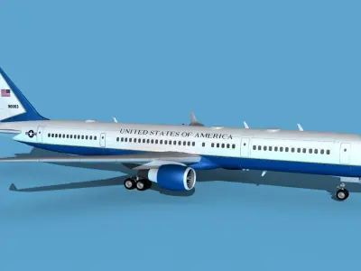 Boeing C-32B Air Force 2 Upgraded 3D model