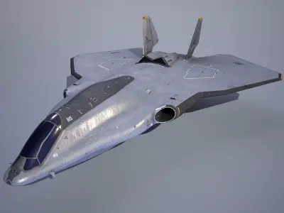 Sci-Fi Spacefighter Dart Low-poly 3D model