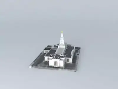 LDS. Templo Mormon, Monterrey, Nuevo Leon Mexico, 110th opera... Free 3D model
