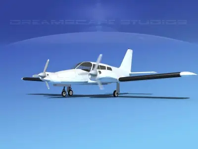 Piper PA-34 Seneca V12 3D model