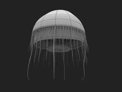 Jelly Fish Low-poly 3D model