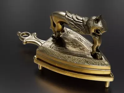 Old golden iron 3D print model