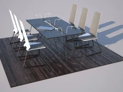 Office furniture 02 Free 3D model