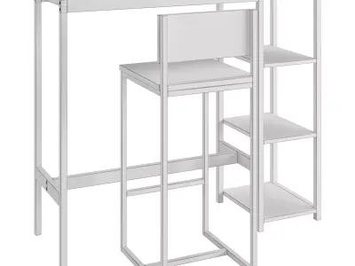 Berkeley Bar Counter Brooklyn Bar Stool Free 3D model